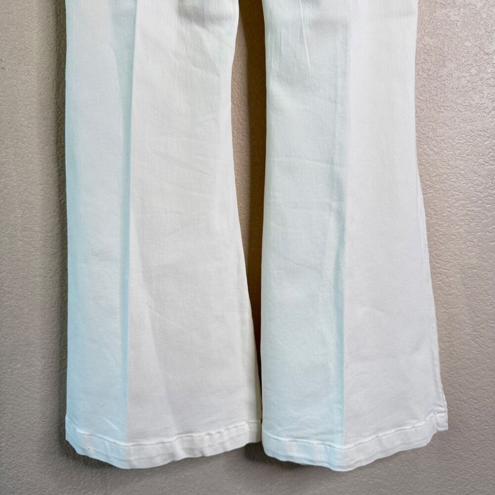 We the Free People Venice Beach Flare Jean Womens 32 Ivory White Stretch Boho - Picture 9 of 16